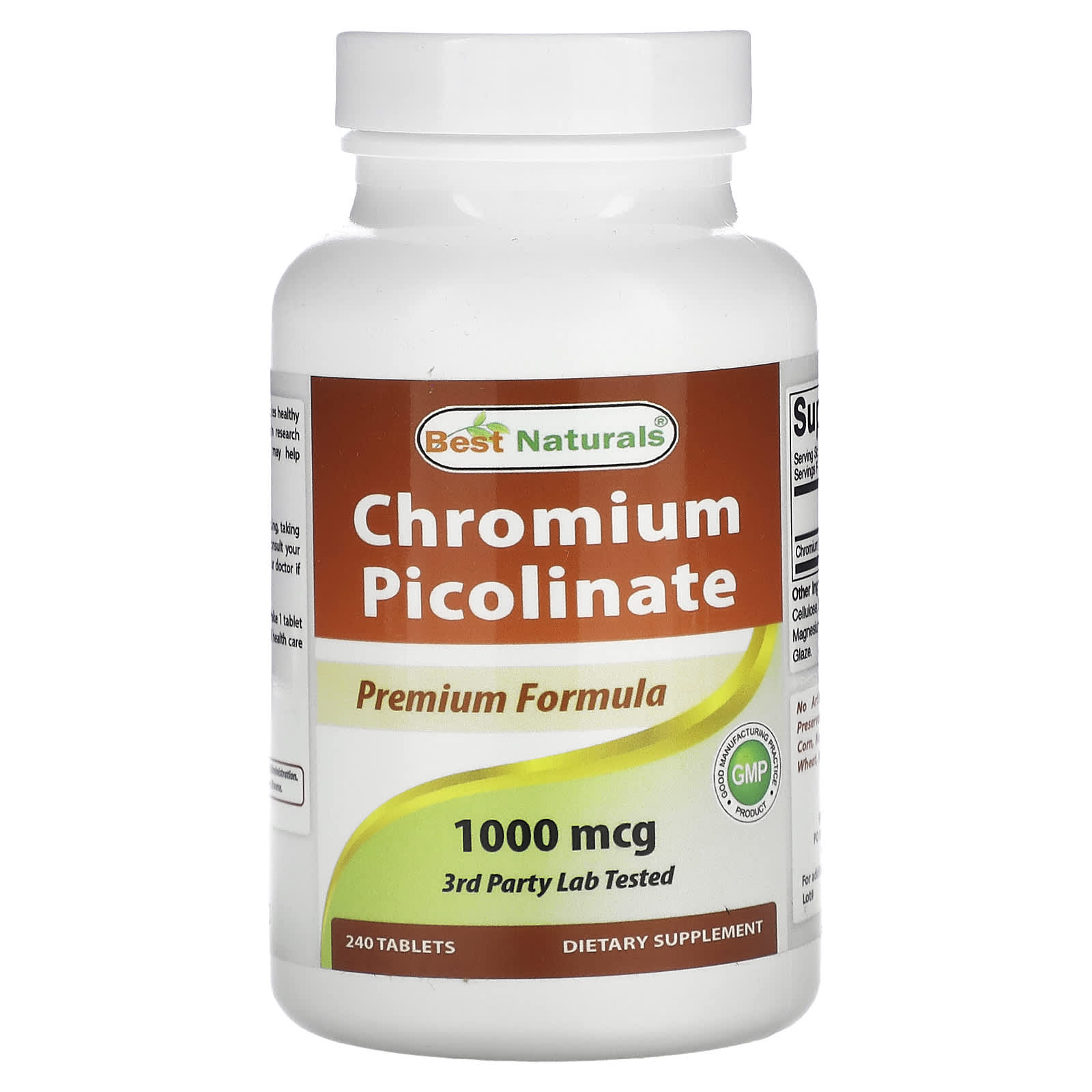 

Chromium Picolinate, 1,000Mcg, 240 Tablets