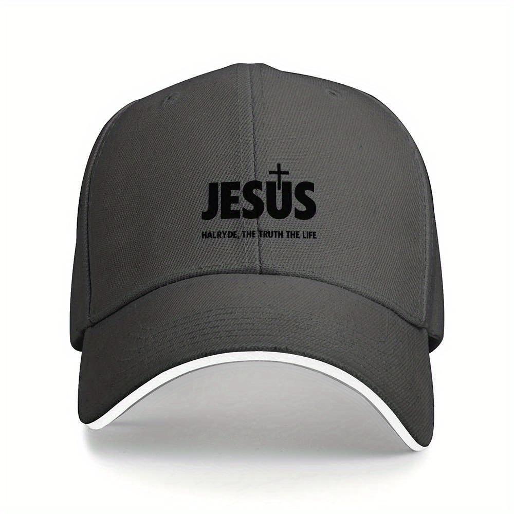 Jesus The Truth The Life Christian Baseball Cap Polyester Adjustable Outdoor Sports Hat
