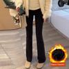 Summer Black Slim-Fit Flared Casual Pants for Women 2026 New Trendy High-Waisted Stretchy Slim-Fit Bootcut Pants
