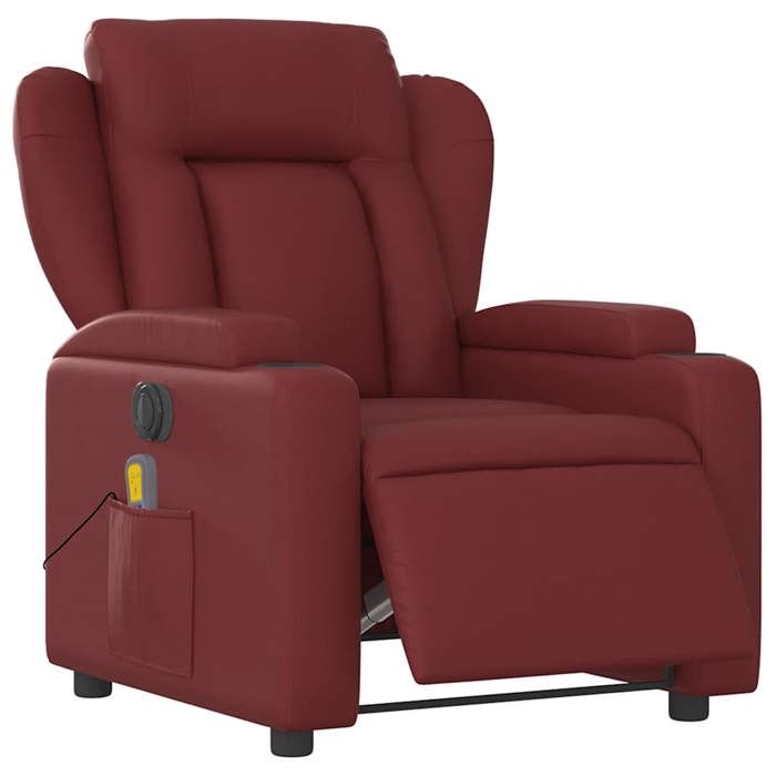VidaXL Electric Reclining Massage Chair Bordeaux Red 3204541