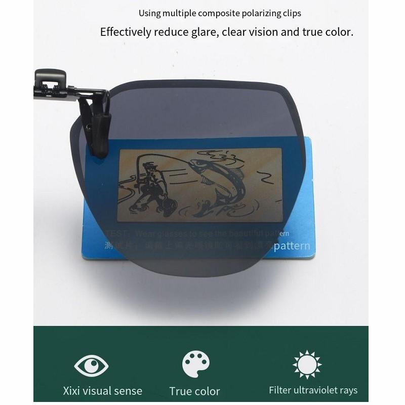 New Polarized Sunglasses Lens Clip On Glasses Night Vision Yellow Women Men Square Sun Glasses With Clips Unisex Clips