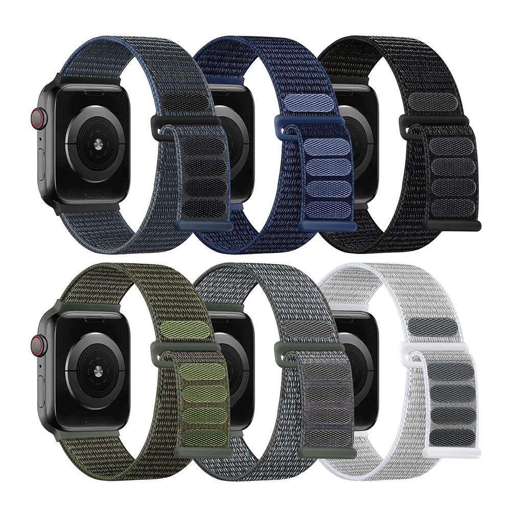 1PC Nylon Strap For Apple Watch Band Ultra 2 49mm 45mm 44mm 42mm Adjustable Elastic Bracelet
