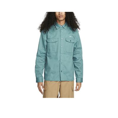 SB Solid Logo Embroidered Skateboard Fashion Soft Comfortable Long Sleeve Shirt Unisex Shirts Mineral-Blue DQ6288-379