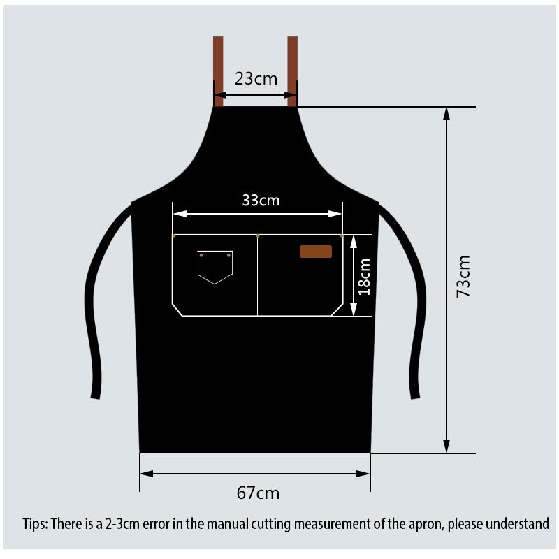 1pc Waterproof Kitchen Apron for Adults Men Women, Adjustable Cross Back Strap Work Bib Apron for Cooking Restaurant Cleaning