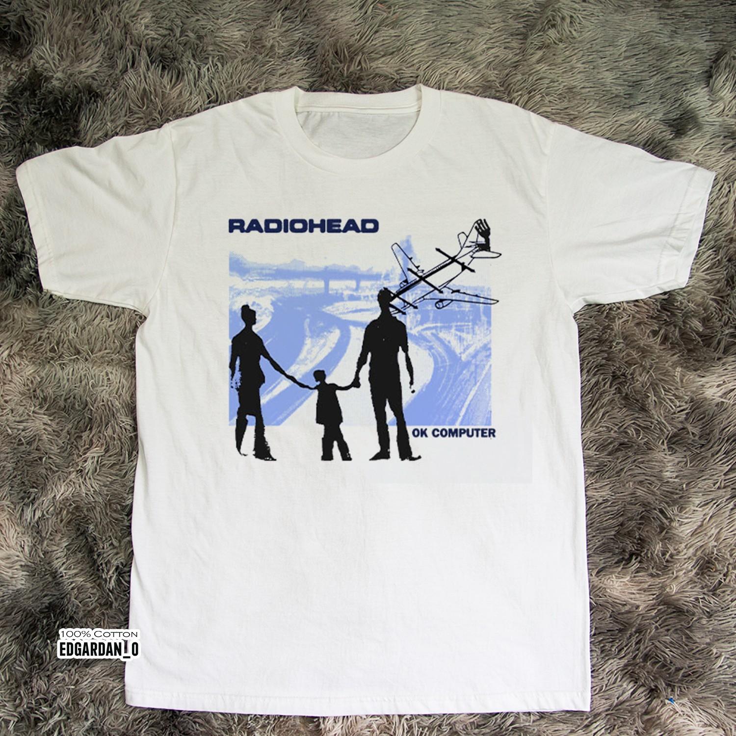 Radiohead Ok Computer Vintage White T-shirt Size S-5XL XXL