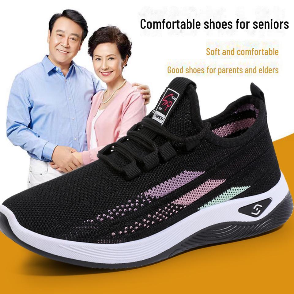 Lässige Wanderschuhe mit weicher Sohle für Herren, atmungsaktive Mesh-Sneaker für Senioren