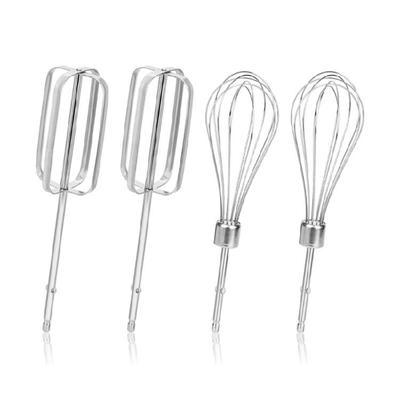 Pack of 4 Stainless Steel Beater Attachments Flour Mixing Whisk Handheld Mixer Accessories Perfect for Hand Mixer Baking
