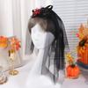 Breathable Gothic Head Veil Comfortable Hair Accessories Portable Headbands  Balls