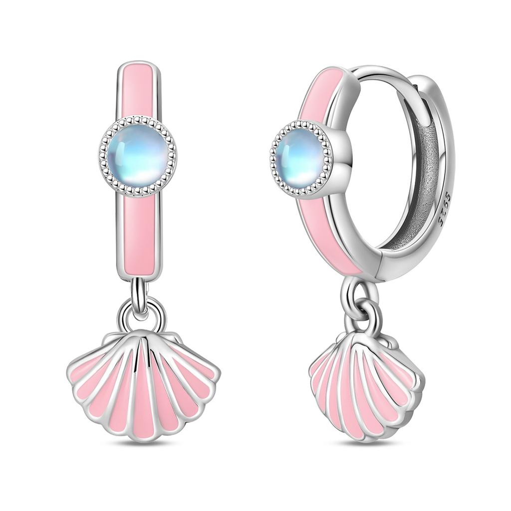 925 Silber Sexy Hängende Ohrringe Schmetterling Schleife Herz Blume Muschel Perle Edelstein Bling Set für Damen Ohrstecker Geschenk Feiner Schmuck