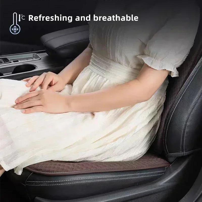 CGLWZ1 Car Seat Cover Breathable Ice Silk Auto Cushion Interior Accessories For VW GTI Polo Golf Passat Tiguan Arteon Touareg Taigo CC