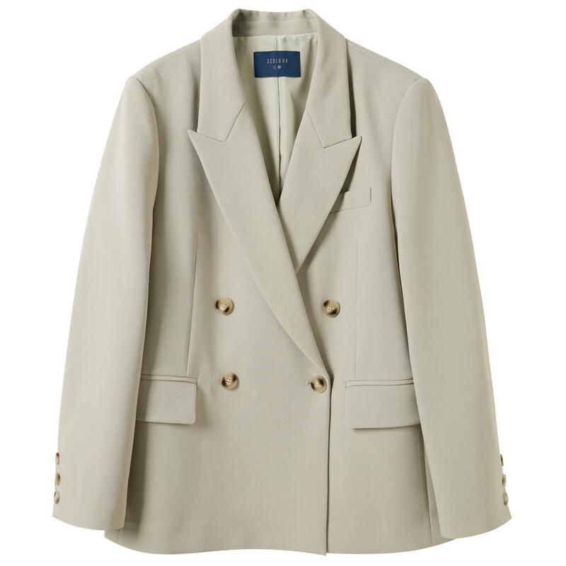 Sancai 2026 Spring Casual Double-Breasted Blazer