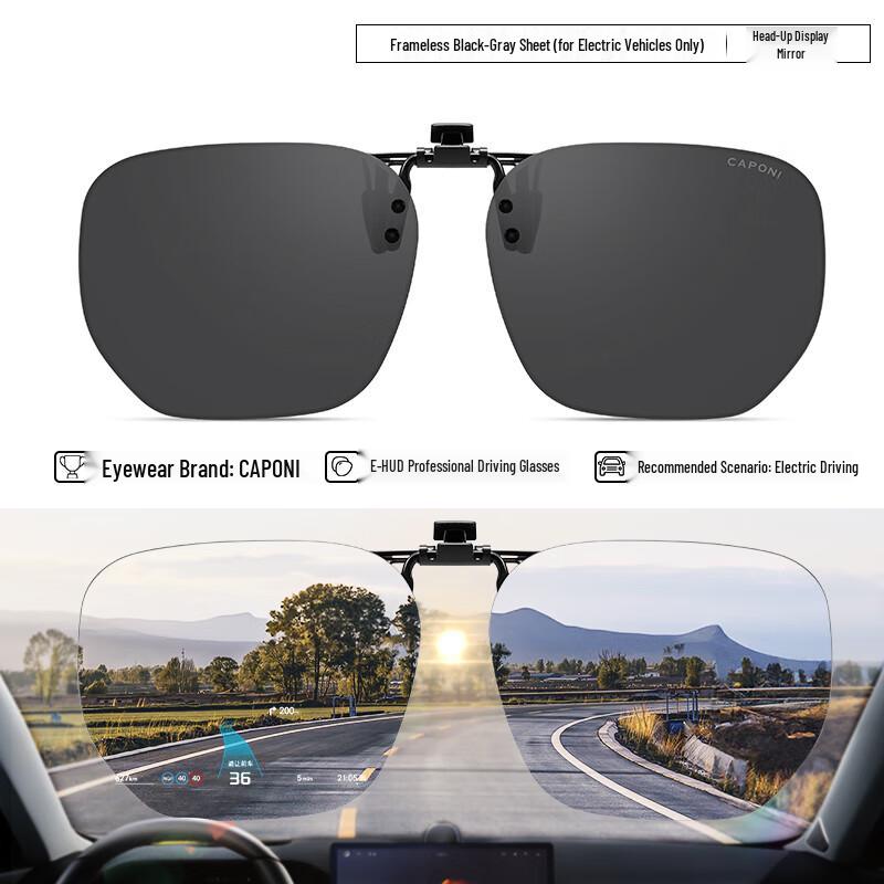 Jiaboli HUD Compatible Polarized Clip-On Driving Sunglasses