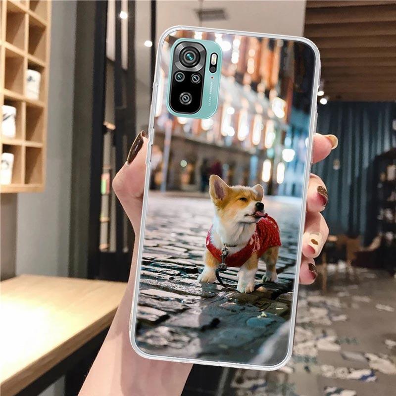 Cute Lovely Corgi Dogs Soft Phone Case For Xiaomi Redmi Note 12 12S 13 14 11 11S 10 Pro 10S 11T 11E Plus 14Pro Pattern Cover Not