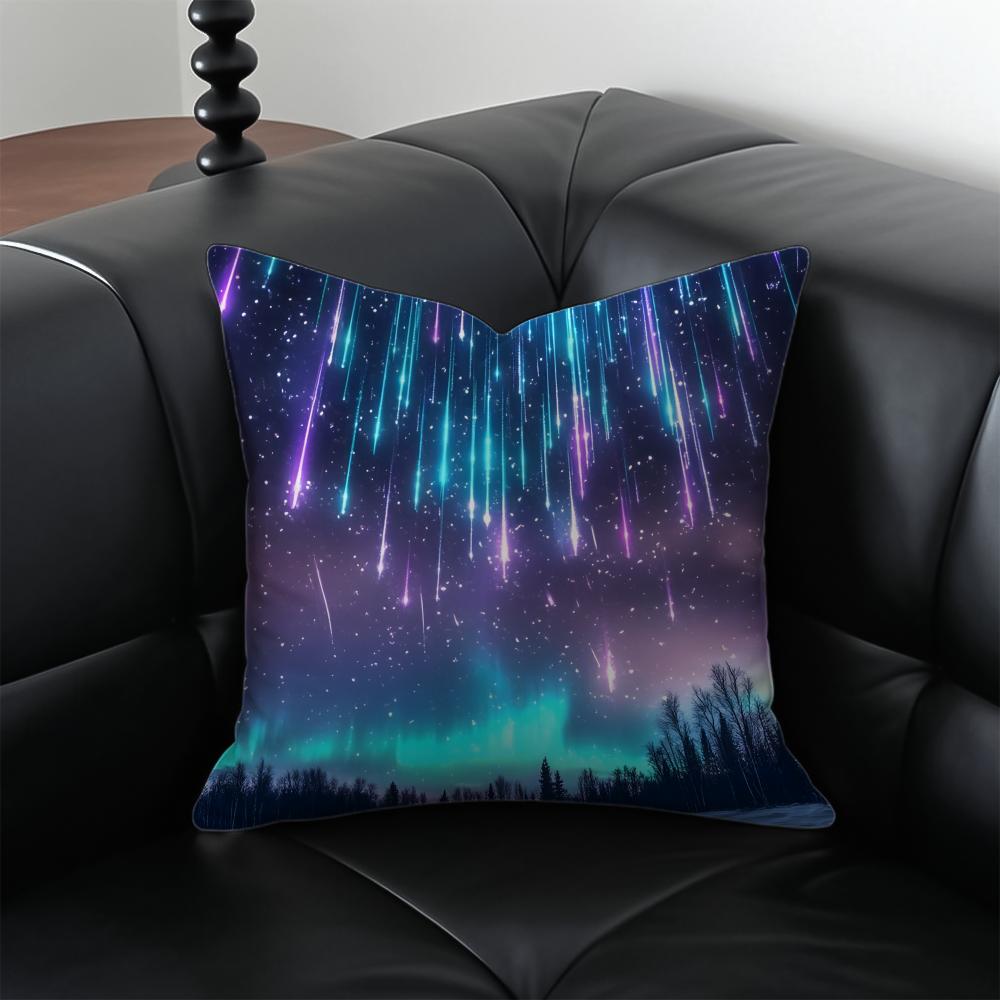 G-Galaxy Starry Sky Pillow Dreamy Decor Cushion Cushion Cover Pillow Case Anti-Dustmite Invisible Zipper Silky Plush Cushion