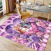 1PC Kittens Flowers Extra Large Non-Slip Floor Carpet, Office, Family, Bedroom, Studio - Large Area Rug Indoor Rugs, Vibrant Colors-A240