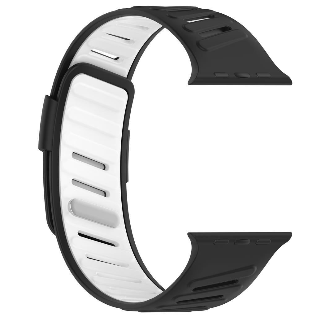 Dvoubarevný sportovní řemínek pro Apple Watch Ultra 3/2/1 49mm 41 42 45 44 46mm prodyšný silikonový pásek pro Iwatch řadu 11 10 9 8 7 SE