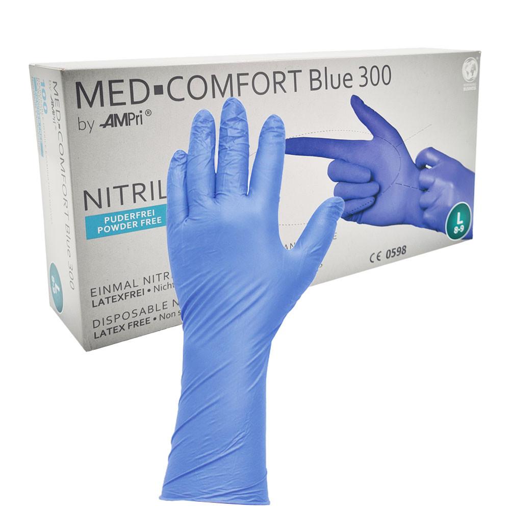 Nitrile Gloves Blue Ampri Blue 300 100 Pieces