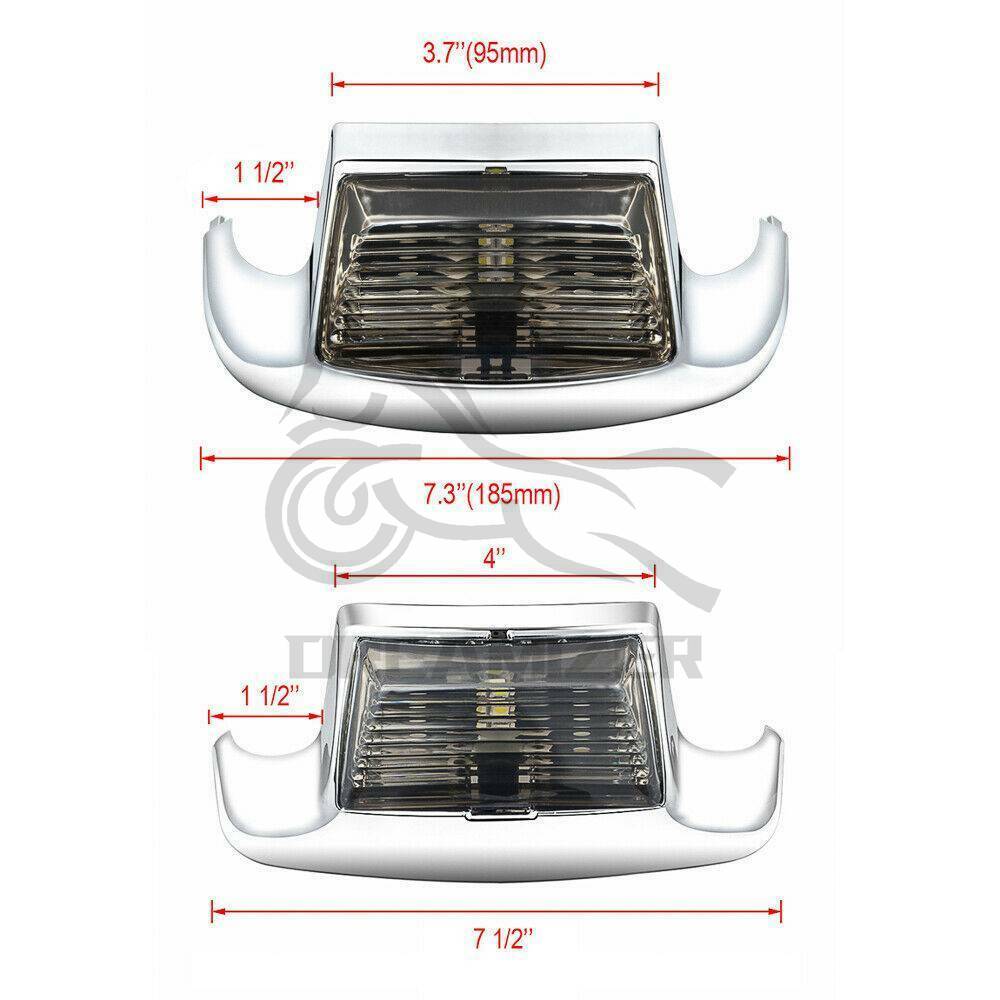 Motorcycle Front Rear Fender Tip LED Light For Harley Electra Glide Ultra Classic FLHTC FLHR Driving Brake Light