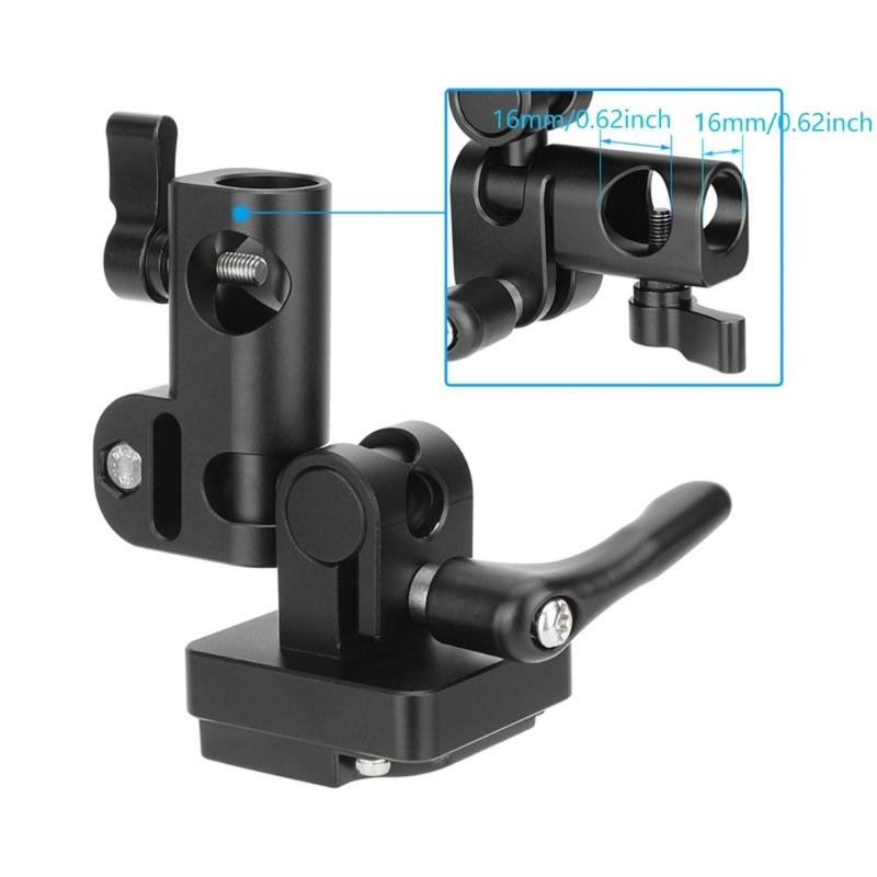 Aluminum Alloy V Mount Battery Adapter 180°Rotatable Designing for C Clamp Conversion for Light Stands and Tripods