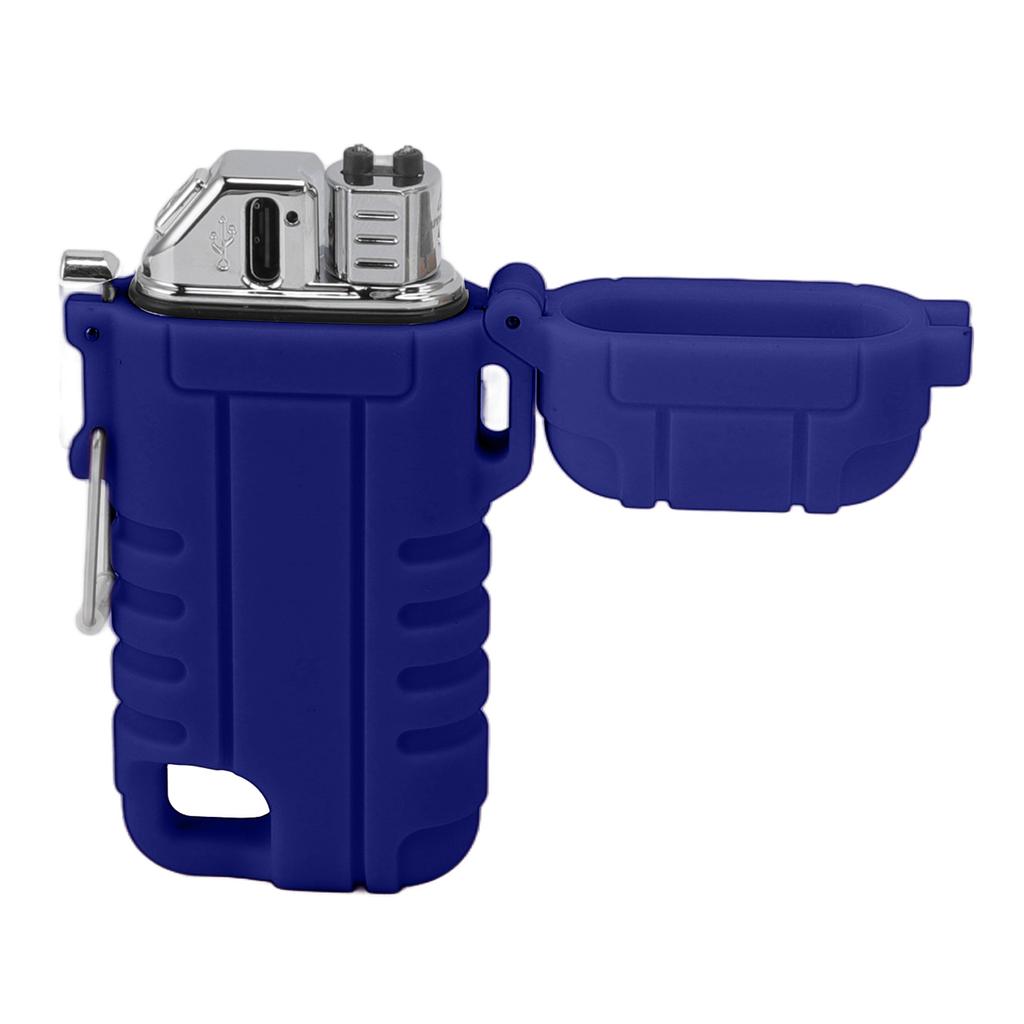 USB Rechargeable Lighter Windproof Dual Arc Lighter Waterproof Flameless Electric Lighter with