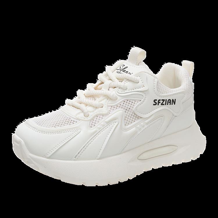 

Mesh little white shoes women s 2025 new summer breathable sports and leisure thick sole inner height increase versatile dad shoes women s tide 40