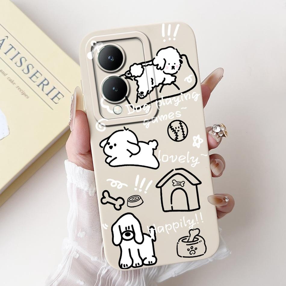 For Vivo Y17s Case VivoY17s Y 17S 4G 2024 Cute Panda Rabbit Cartoon Soft Silicone Shockproof Phone Cases