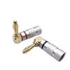 Gold-Plated Banana Plug 4mm 90° L-Shaped Elbow Red/Black Wire