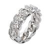 Twisted Ring Creative Cubic Jewelry Ring Finger Zirconia Ring for Gift