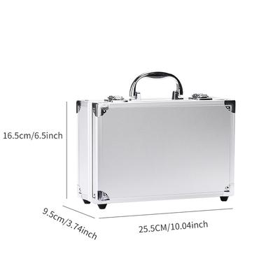 1 szt. Skrzynka narzędziowa Etui na instrumenty Pudełko do przechowywania Walizka Odporna na uderzenia walizka ze gąbką Skrzynka narzędziowa Przenośna Aluminiowa Sprzęt bezpieczeństwa