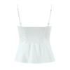 Chic French Lace-Trimmed Waist-Cinching Strapless Camisole for Women