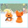 Cozy Christmas Fox Plush Toy With Soft Short Plush And Colorful Scarf Gift For Holiday Cheer