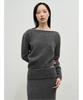 Anggae Llama Blend Asymmetric Pullover Gray