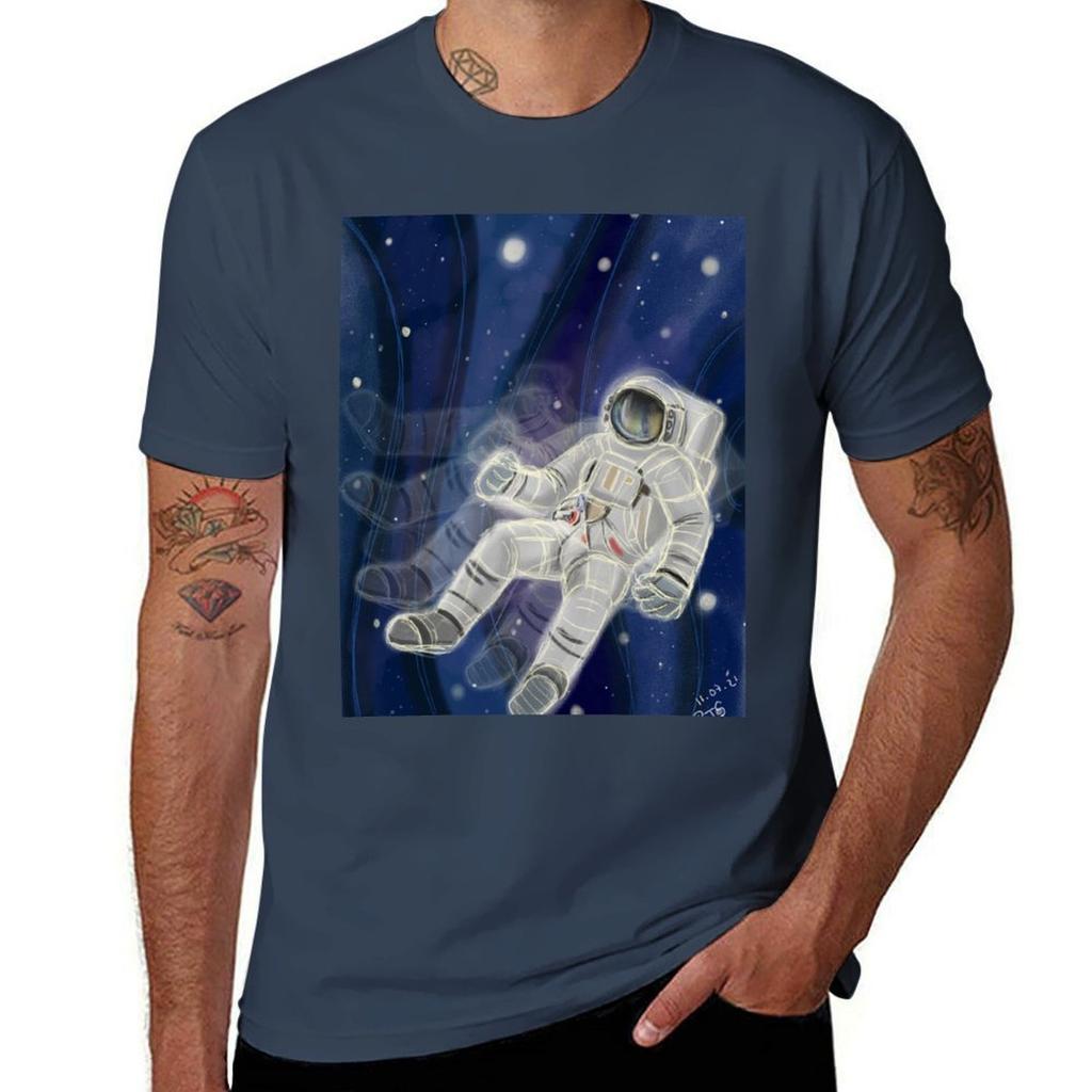 Trippy Astronauten T-Shirt Arbeitskleidung Atmungsaktives T-Shirt