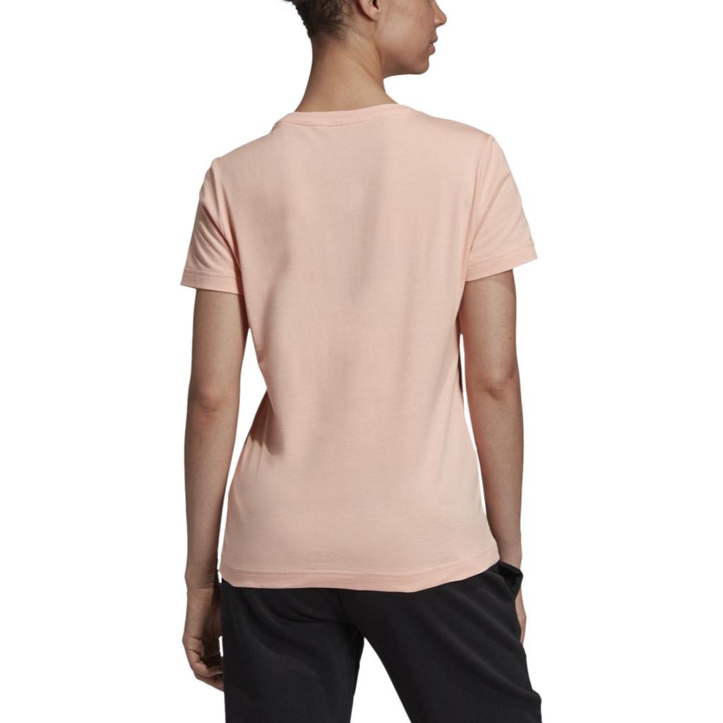 Adidas T Shirts Women's Pink Crew Neck Moderate Straight Fit EI4584