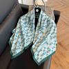 91Cm square scarf silk scarf women's new literary and fashion scarf accessories autumn and winter retro versatile shawl