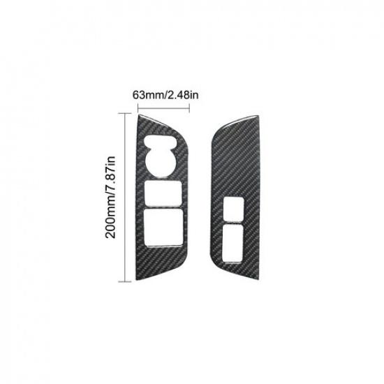 For Honda Accord Coupe 2008-12 Carbon Fiber Interior Door Control Cover Trim