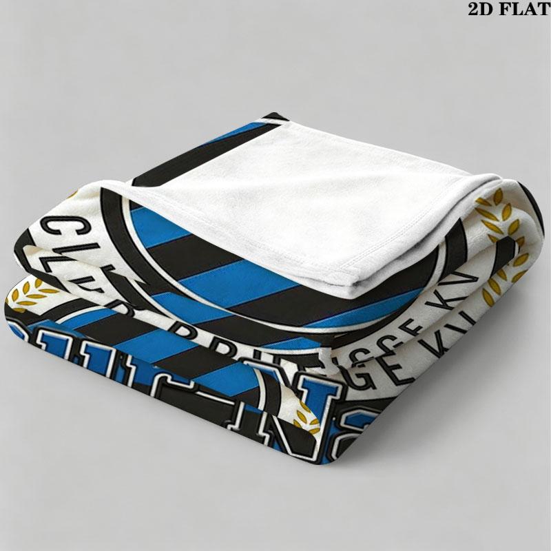 1PC Club Brugge KV Custom Name Patterned Flannel Blanket Suitable For All Seasons for Home Decor Warmth and Comfort Gifts Holiday Present