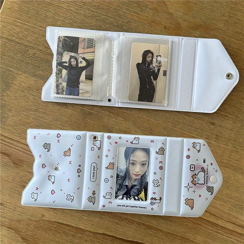 Portafoto da 7,62 cm a 40 scomparti, Raccoglitore Kpop per Fotocard di Idol, Album per Fotocard Lomo, Raccoglitore Collezionabile con Design Pixel Cat