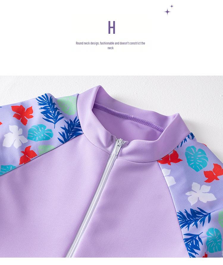 Girls' 2025 Cute Split Skirt Swimsuit: Medium & Large Kids' Professional Swimwear