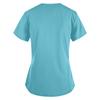 Women Short Sleeve V Neck Soild Tops Pocket Working T-shirts  Blouse