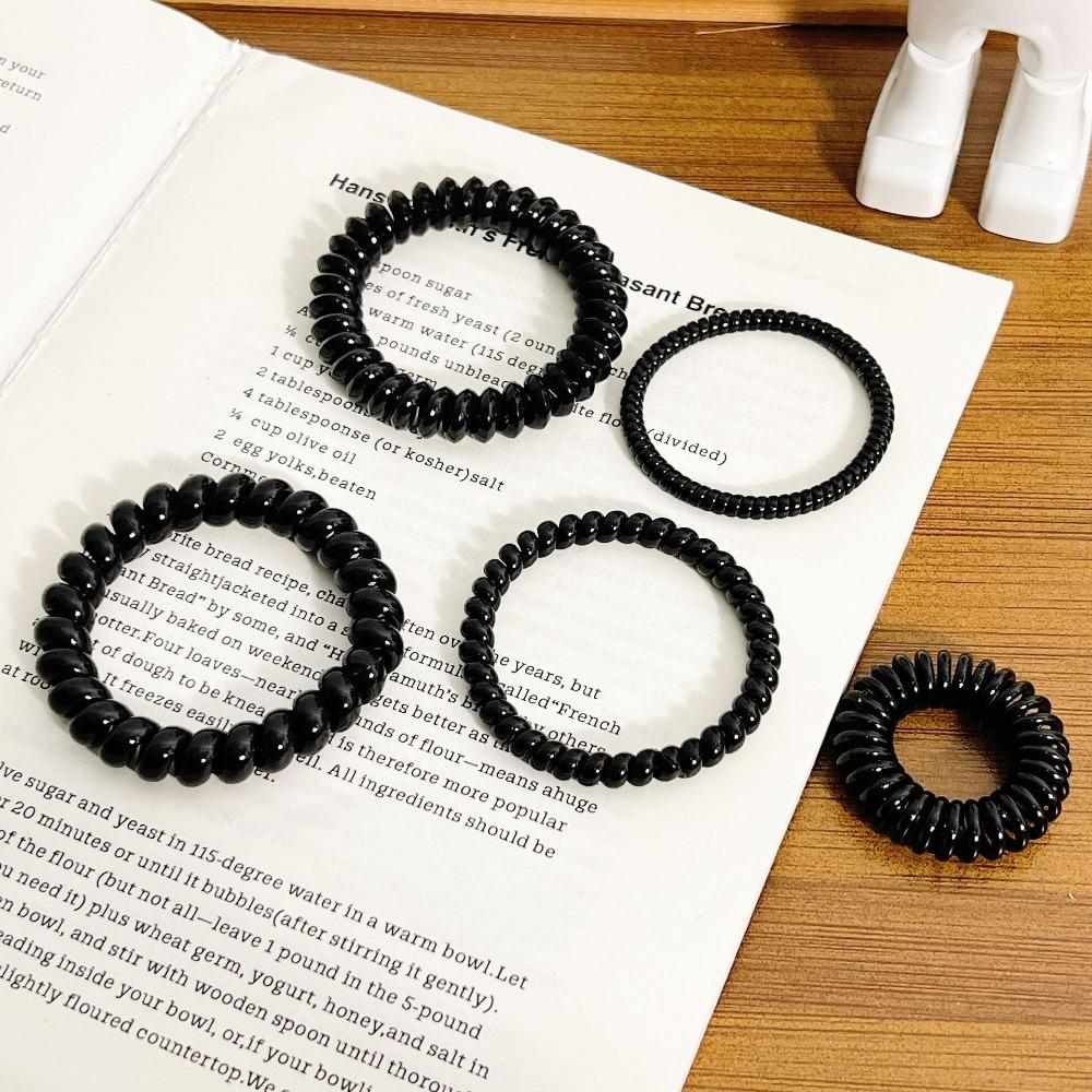 5 Stück Telefonkabel Haargummis für Damen Spiral-Kordel Haarbänder Ohne Beschädigung Haaraccessoires für dickes dünnes Haar