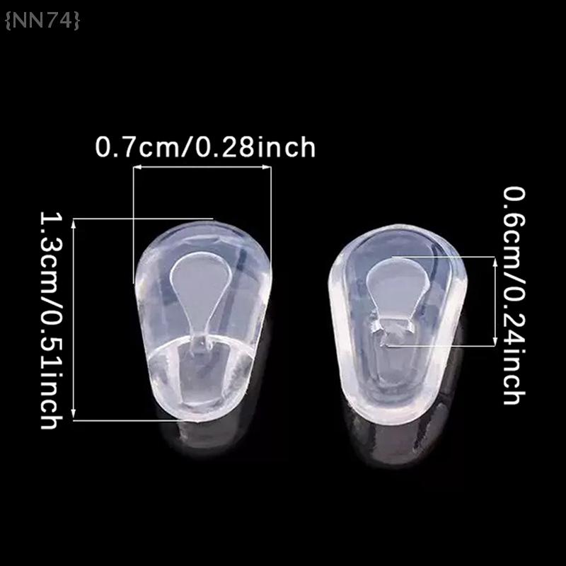 5 Paar Superweiche Silikon-Nasenpads für Brillen – Push-In-Luftkammerdesign für optische Brillen