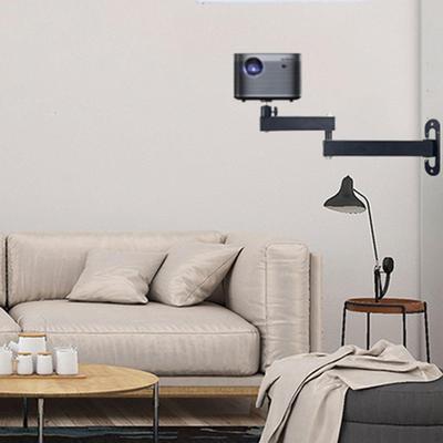 Soporte de Pared Plegable para Proyectores Universal Ajustable con Base Giratoria de Hierro Ahorrador de Espacio