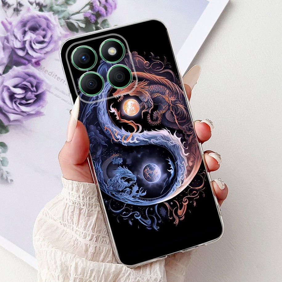 Case For Honor X8b Cover LLY-LX1 LLY-LX2 LLY-LX3 Lovey Heart Cartoon Soft Clear Silicone Phone Case For Honor X8a CRT-LX1 Bumper