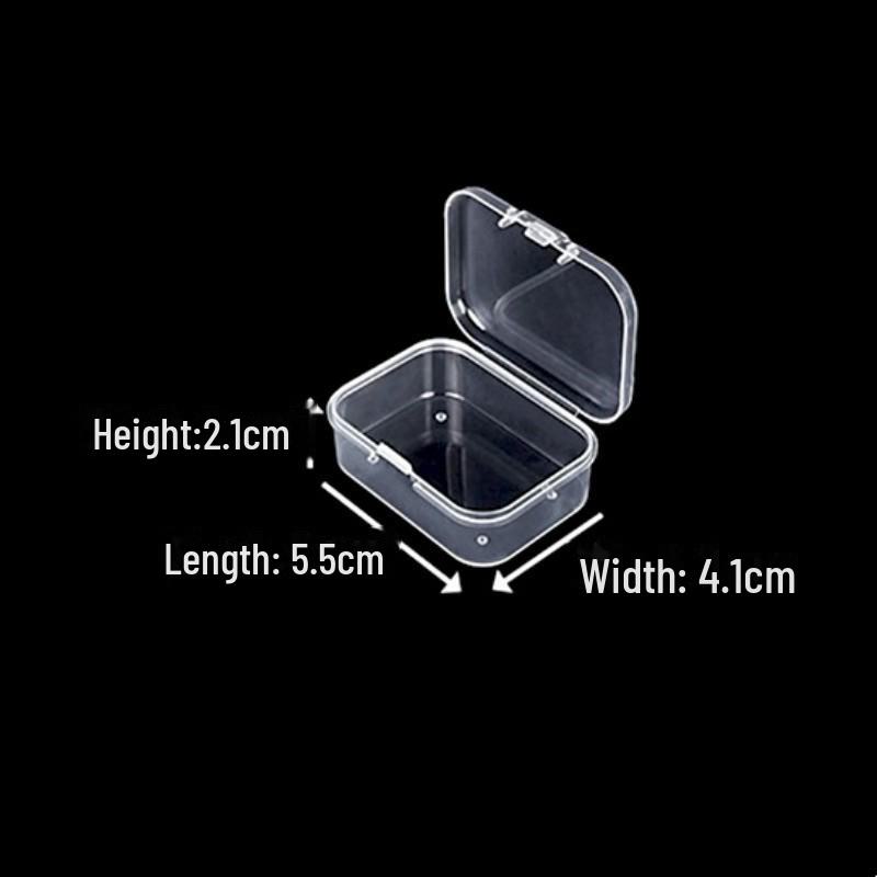 

Прозрачный пластиковый ящик для хранения с крышкой для мелких деталей и переносных вещей