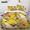 Geometric Flowers King Queen Duvet Cover Abstract Floral Bedding Set Colorful Modern Art Polyester Quilt Cover