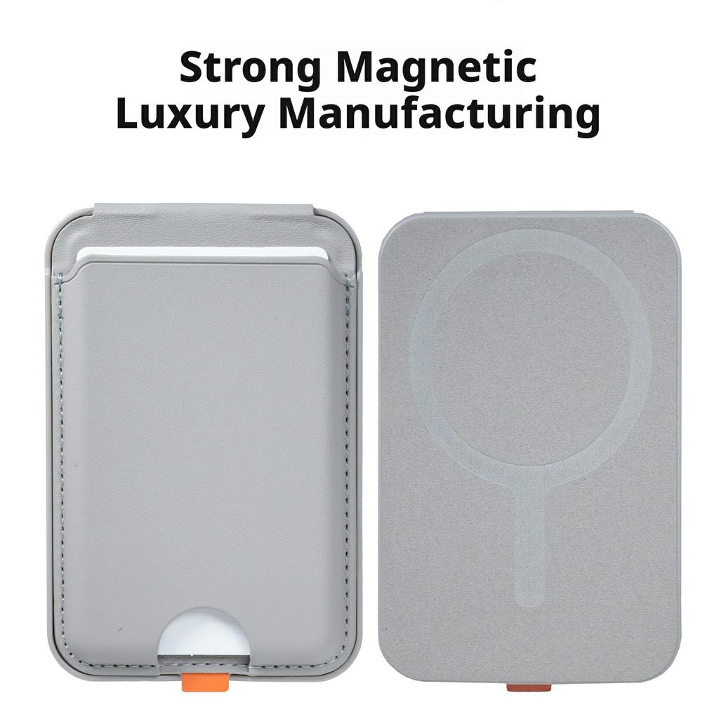 Magnetic Phone Card Holder Kickstand with Folding Hinge Cell Phone Card Bag