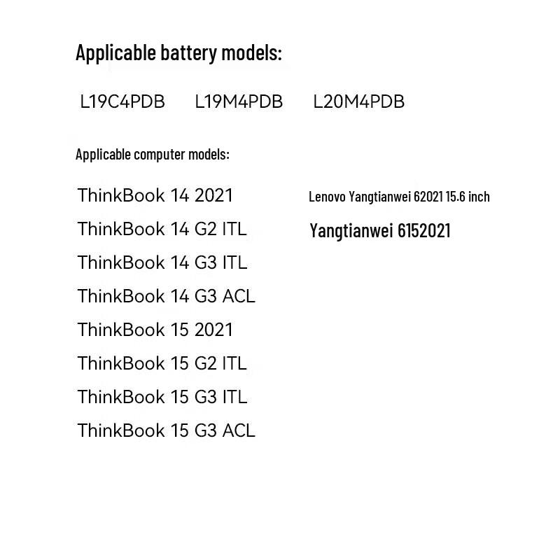 Llano Replacement Laptop Battery for Lenovo ThinkBook 14/15 Series