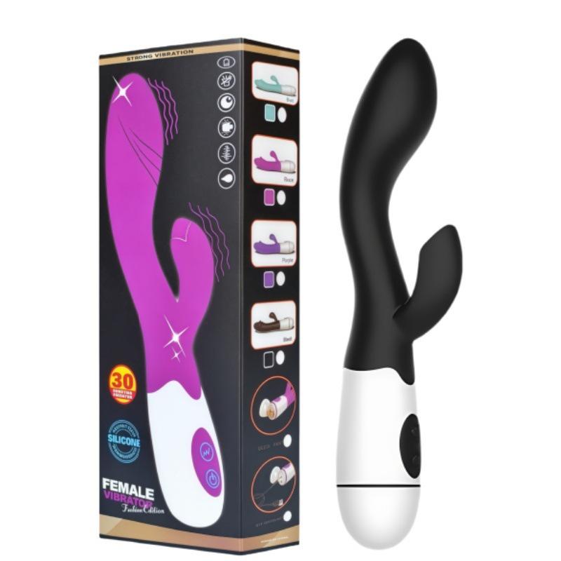 Dual-Action Silicone Vibrator with Variable Frequencies for G-Spot and Massage Stimulation
