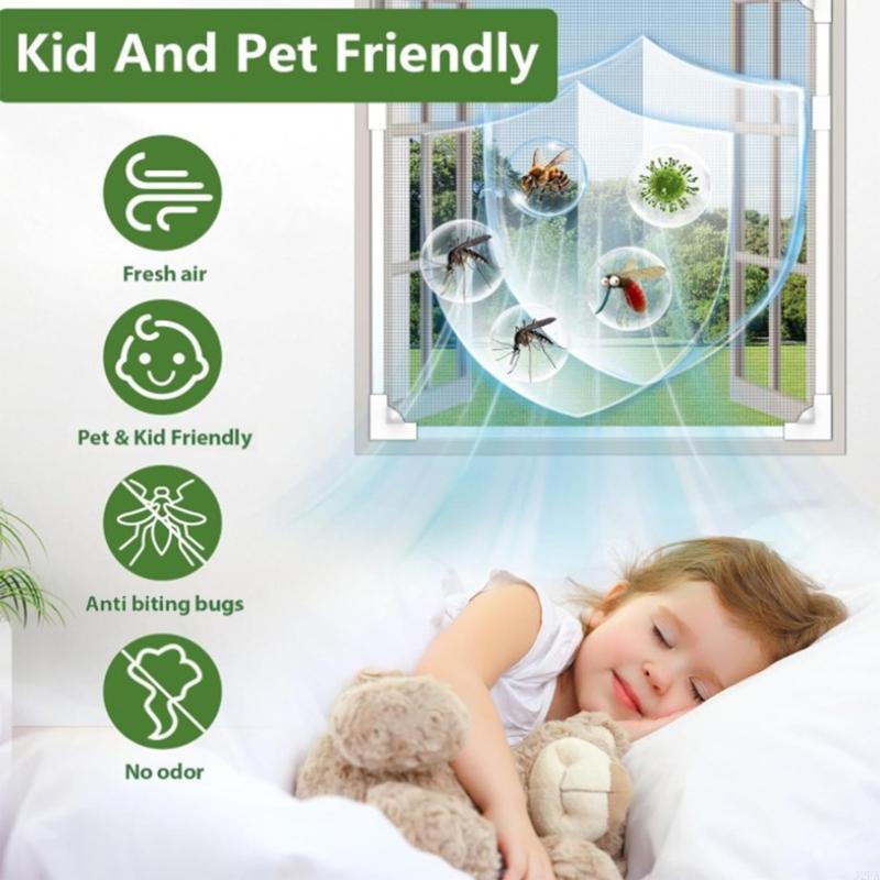 Adjustable Fiberglass Insect Window Screen Adhesive Easy Installation